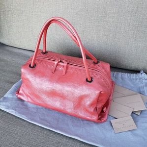 Bottega Veneta Intrecciato Pearl Leather Bag